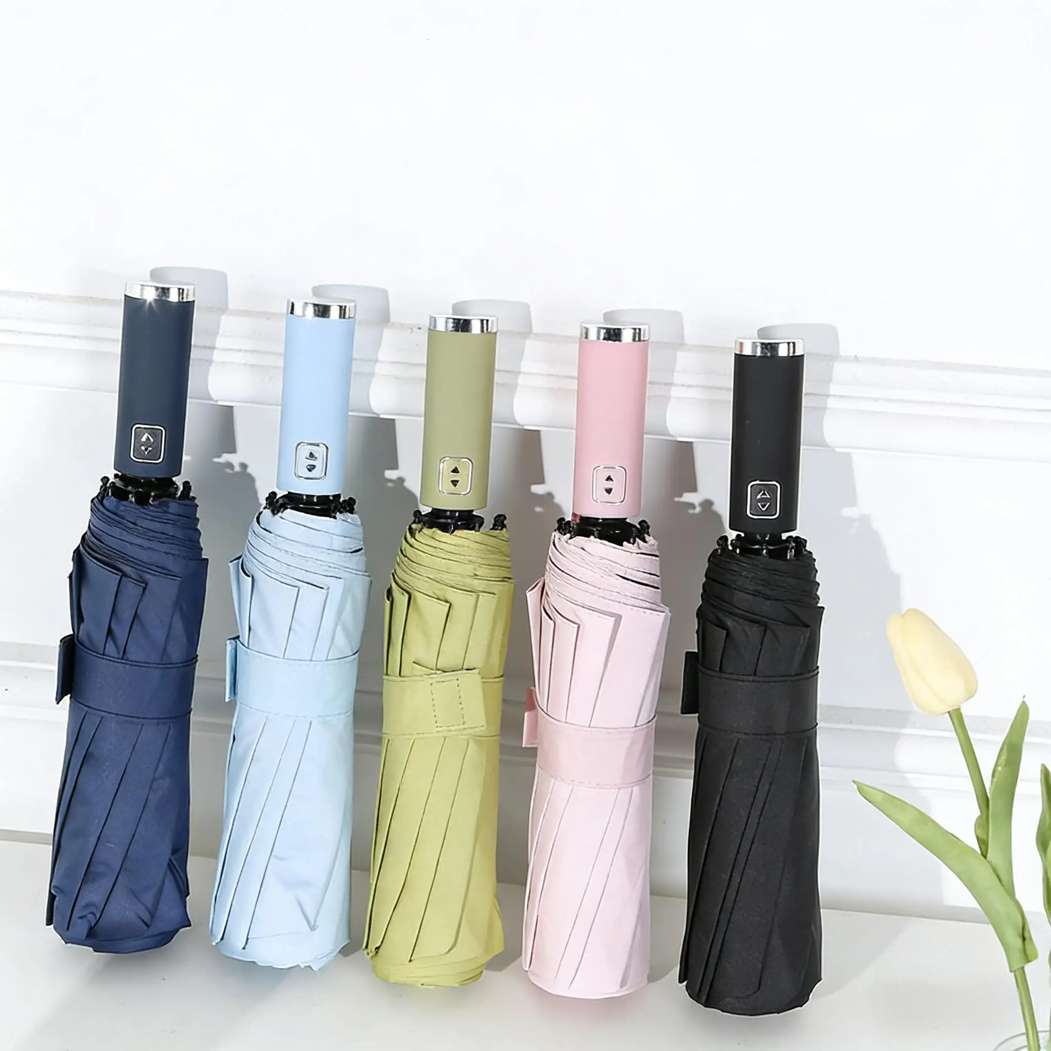 Fully Automatic 10 Bones Folding Business Umbrella Black Coating Sunshade Windproof Umbrella
Fully Automatic 10 Bones Folding Business Umbrella Black Coating Sunshade Windproof Umbrella