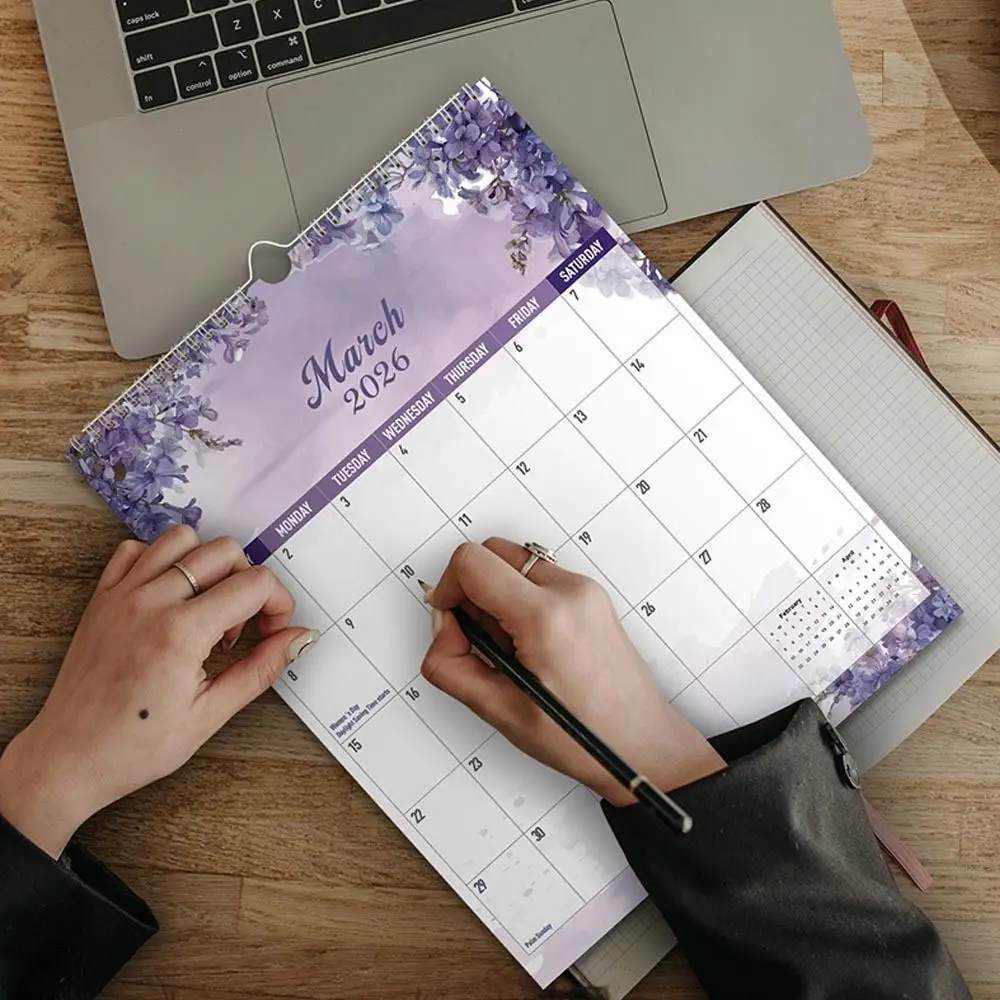 2026 Jan.- 2027 Jun. Wall Calendar 18-Month Flower Pattern Monthly Calendar Wall Mount Spiral Binding Wall Planner Office Use
2026 Jan.- 2027 Jun. Wall Calendar 18-Month Flower Pattern Monthly Calendar Wall Mount Spiral Binding Wall Planner Office Use