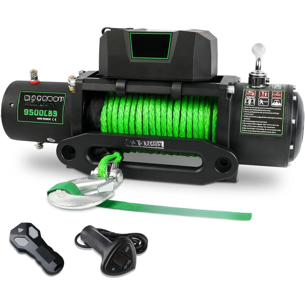 9500lb Electric 12V Waterproof Electric Synthetic Rope Winch with Wireless Handheld Remote
9500lb Electric 12V Waterproof Electric Synthetic Rope Winch with Wireless Handheld Remote