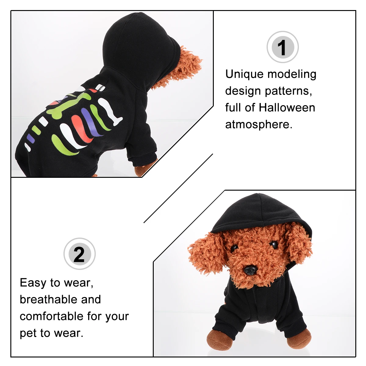 Halloween Dog Hoodie Pet Cloth Costume Jacket Hat Dress Cotton Warm Soft No Pilling Static Fine Workmanship Bone Pattern Elastic
Halloween Dog Hoodie Pet Cloth Costume Jacket Hat Dress Cotton Warm Soft No Pilling Static Fine Workmanship Bone Pattern Elastic