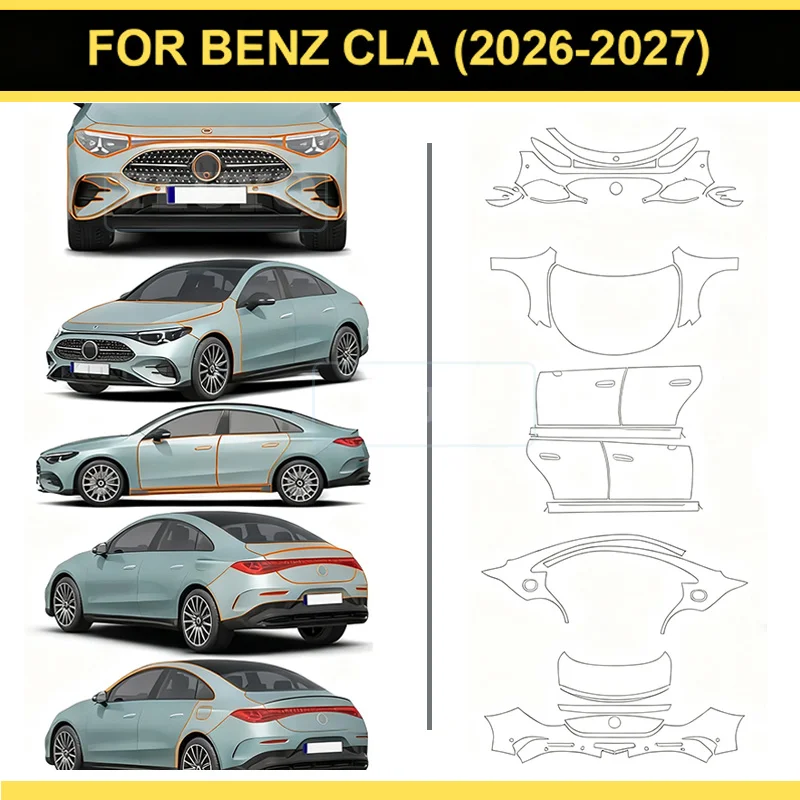 For Mercedes Benz CLA 2026 2027 TPU Car Paint Protection Film TPU Pre-cut Anti-scratch Transparent Body Bra Sticker Accessories
For Mercedes Benz CLA 2026 2027 TPU Car Paint Protection Film TPU Pre-cut Anti-scratch Transparent Body Bra Sticker Accessories