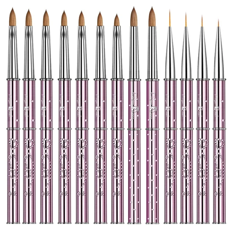Professional Kolinsky Brush For Nails Round Nail Art Gel Builder Brush Painting Drawing Gel Extension Nails Pen Manicure Tools
Professional Kolinsky Brush For Nails Round Nail Art Gel Builder Brush Painting Drawing Gel Extension Nails Pen Manicure Tools