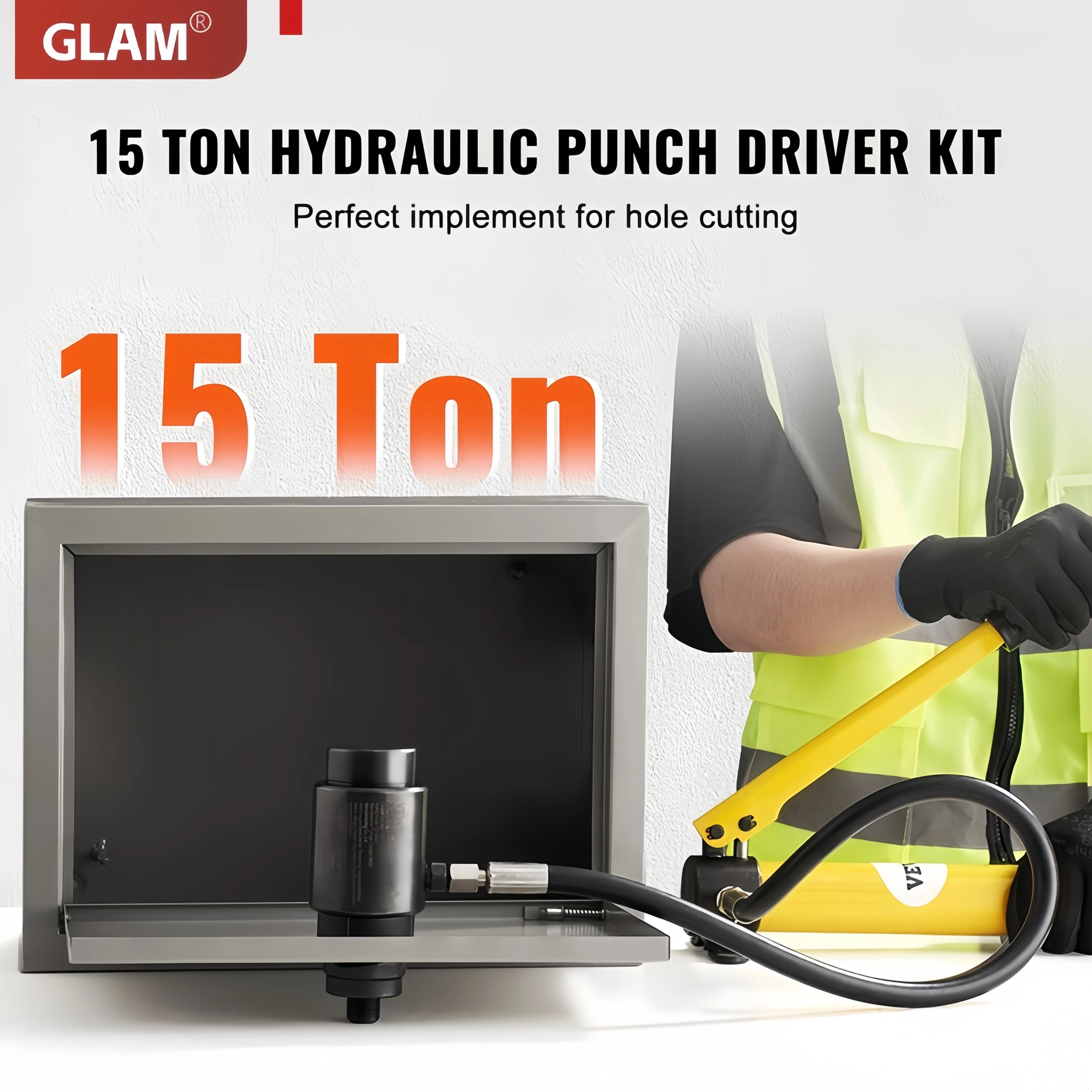 Portable 15T Hydraulic Puncher Tools Kit Stainless Steel Hydraulic Punch Machine for Hole Digger Press Boxing Tool
Portable 15T Hydraulic Puncher Tools Kit Stainless Steel Hydraulic Punch Machine for Hole Digger Press Boxing Tool