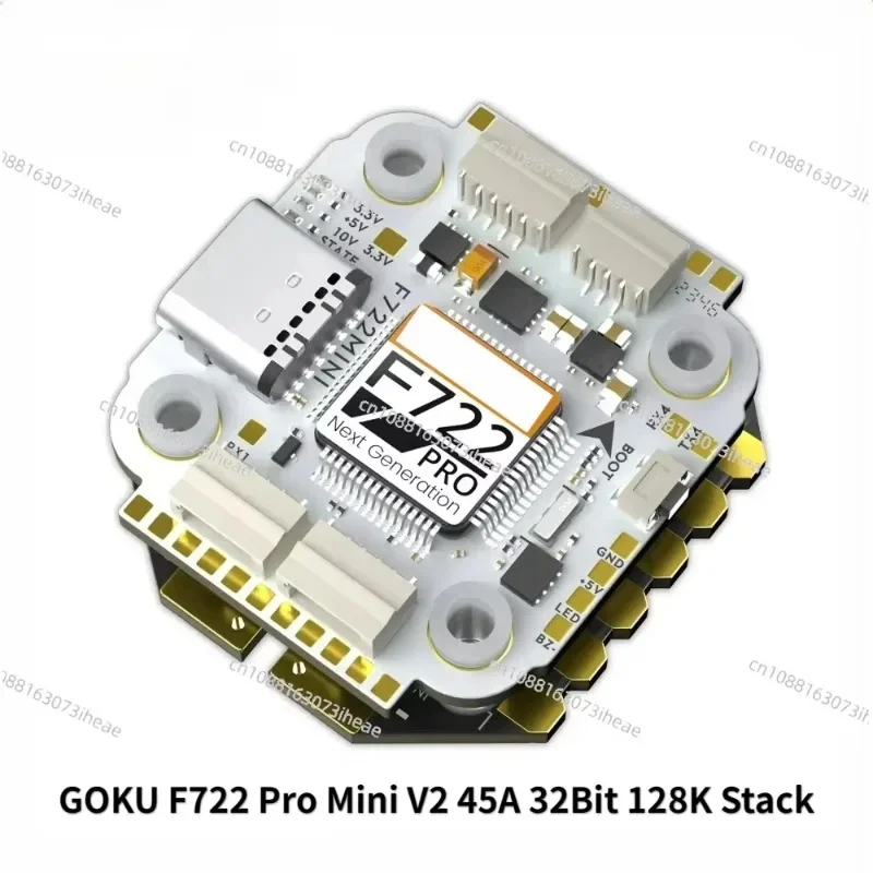 GOKU F722 Pro Mini V2 45A 32Bit 128K 20X20 Flight Controller Stack High-Performance STM32 F722 Main Controller for RC FPV Drones 
GOKU F722 Pro Mini V2 45A 32Bit 128K 20X20 Flight Controller Stack High-Performance STM32 F722 Main Controller for RC FPV Drones