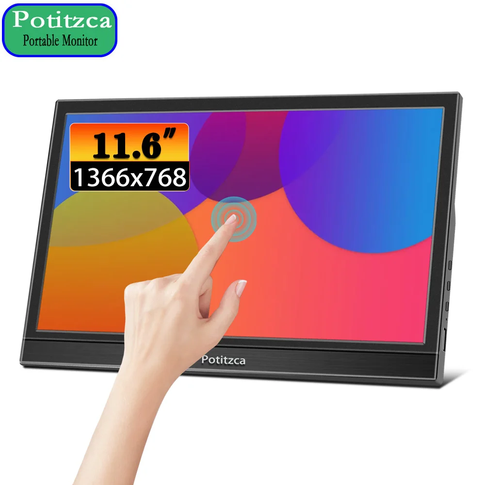 Touchscreen 11.6 Inch Portable Monitor 1366*768 Laptop Monitor USB-C HDMI Port Travel Monitor For Pc Gamer,Raspberry Pi/PS4/XboX
Touchscreen 11.6 Inch Portable Monitor 1366*768 Laptop Monitor USB-C HDMI Port Travel Monitor For Pc Gamer,Raspberry Pi/PS4/XboX