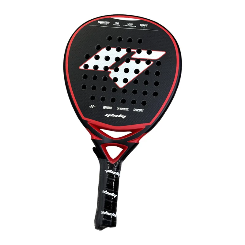 Full Carbon fiber material padel racket for club training, stable hitting control rough grain surface, customizable logo anti-br
Full Carbon fiber material padel racket for club training, stable hitting control rough grain surface, customizable logo anti-br