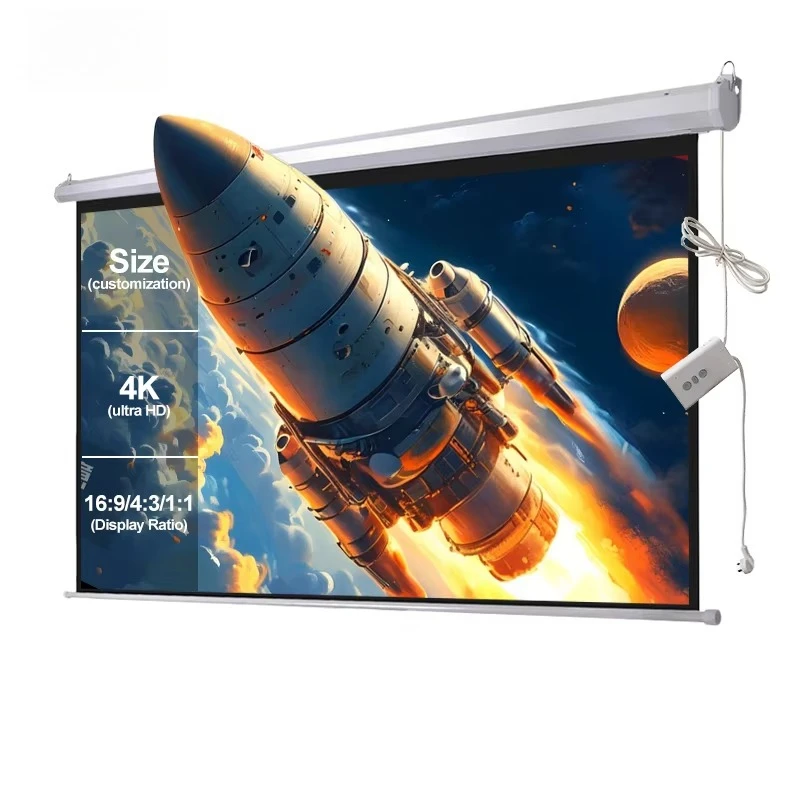 92" 100" 120" 135" 150" Motorized Projection Screen With Ambient Light Rejecting 4K ALR Projector Screen
92" 100" 120" 135" 150" Motorized Projection Screen With Ambient Light Rejecting 4K ALR Projector Screen