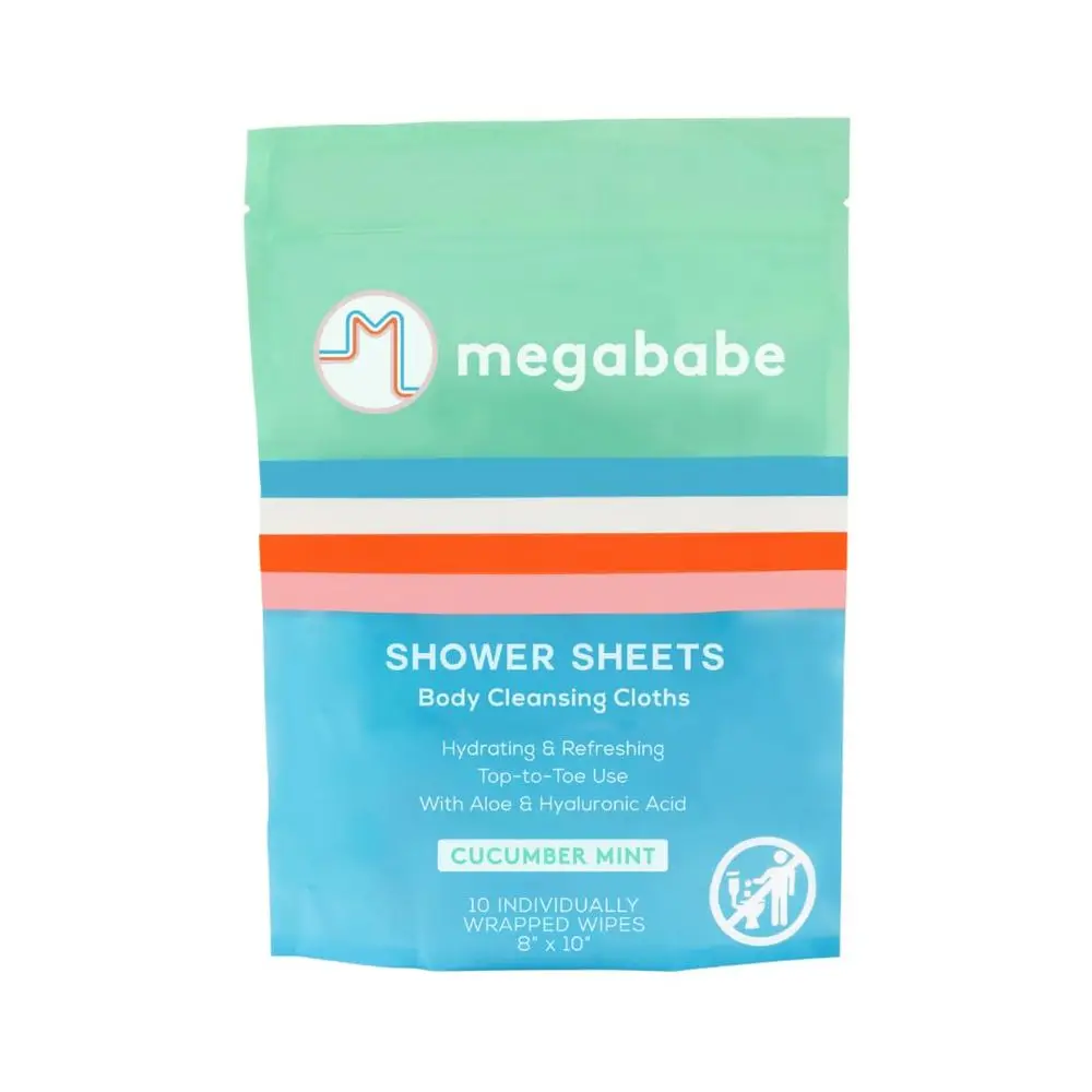 Minty Cucumber Shower Wipes for Summer Relief | Single Pack of 10 Cleansing Cloths
Minty Cucumber Shower Wipes for Summer Relief | Single Pack of 10 Cleansing Cloths