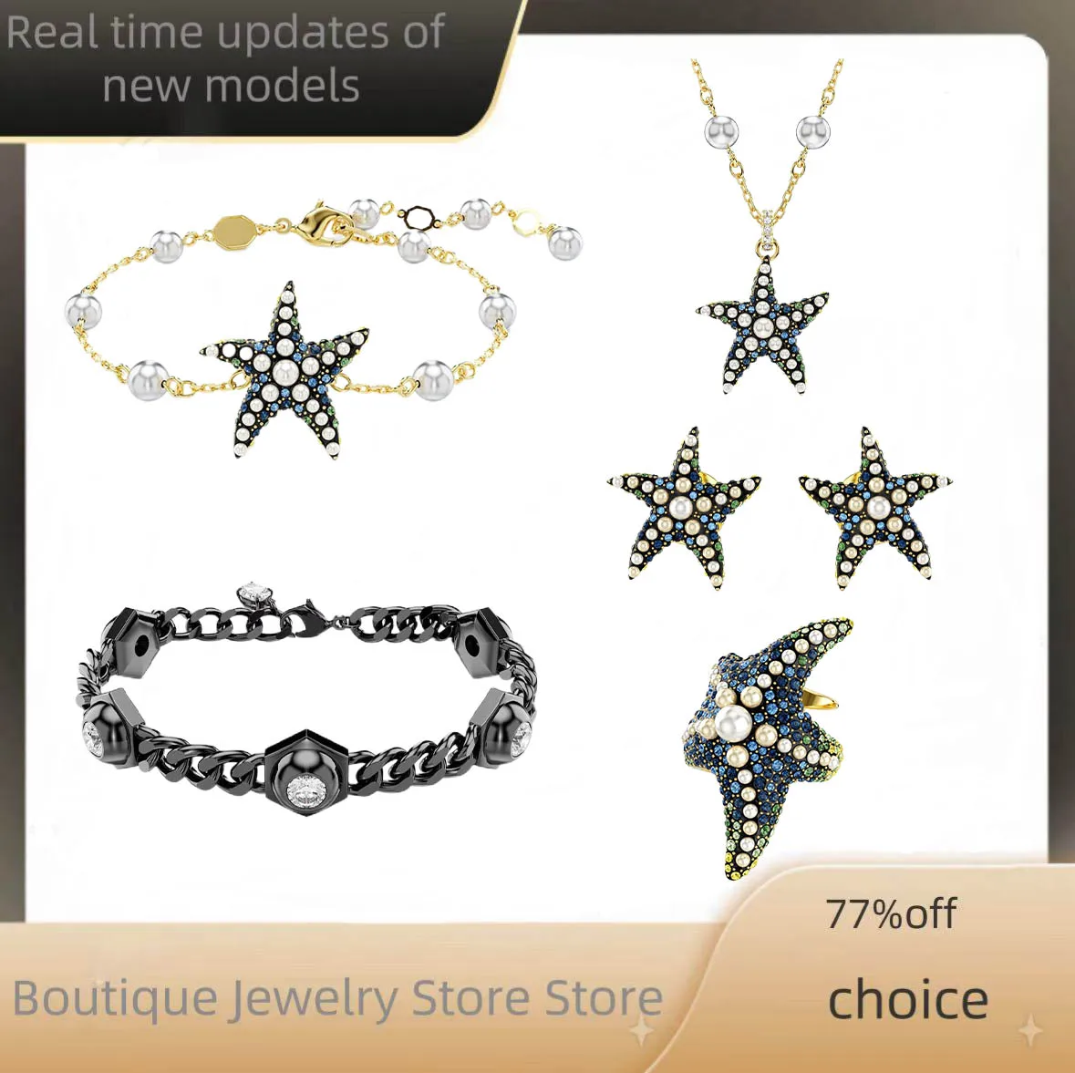 2025 French Luxury Ocean Star Series Necklace, Bracelet, Earrings, Rings, Jewelry Set Designed for Women - Holiday Gift
2025 French Luxury Ocean Star Series Necklace, Bracelet, Earrings, Rings, Jewelry Set Designed for Women - Holiday Gift