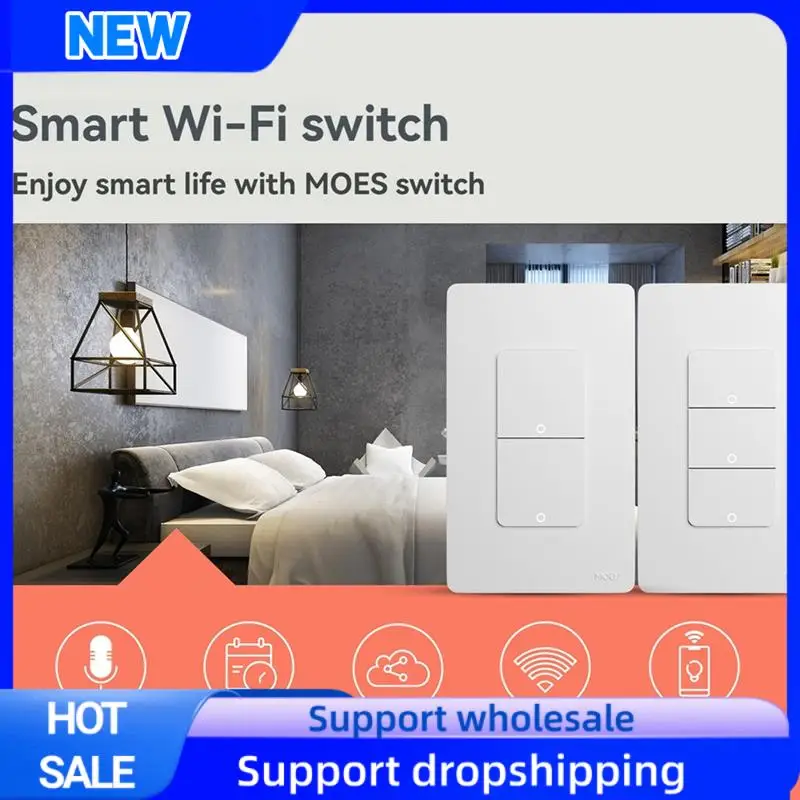 Оптимальный Tuya Wi-Fi умный выключатель света нужен нейтральный провод 110-250 В США кнопочный светильник для Alexa Google Home Smart Life
Оптимальный Tuya Wi-Fi умный выключатель света нужен нейтральный провод 110-250 В США кнопочный светильник для Alexa Google Home Smart Life