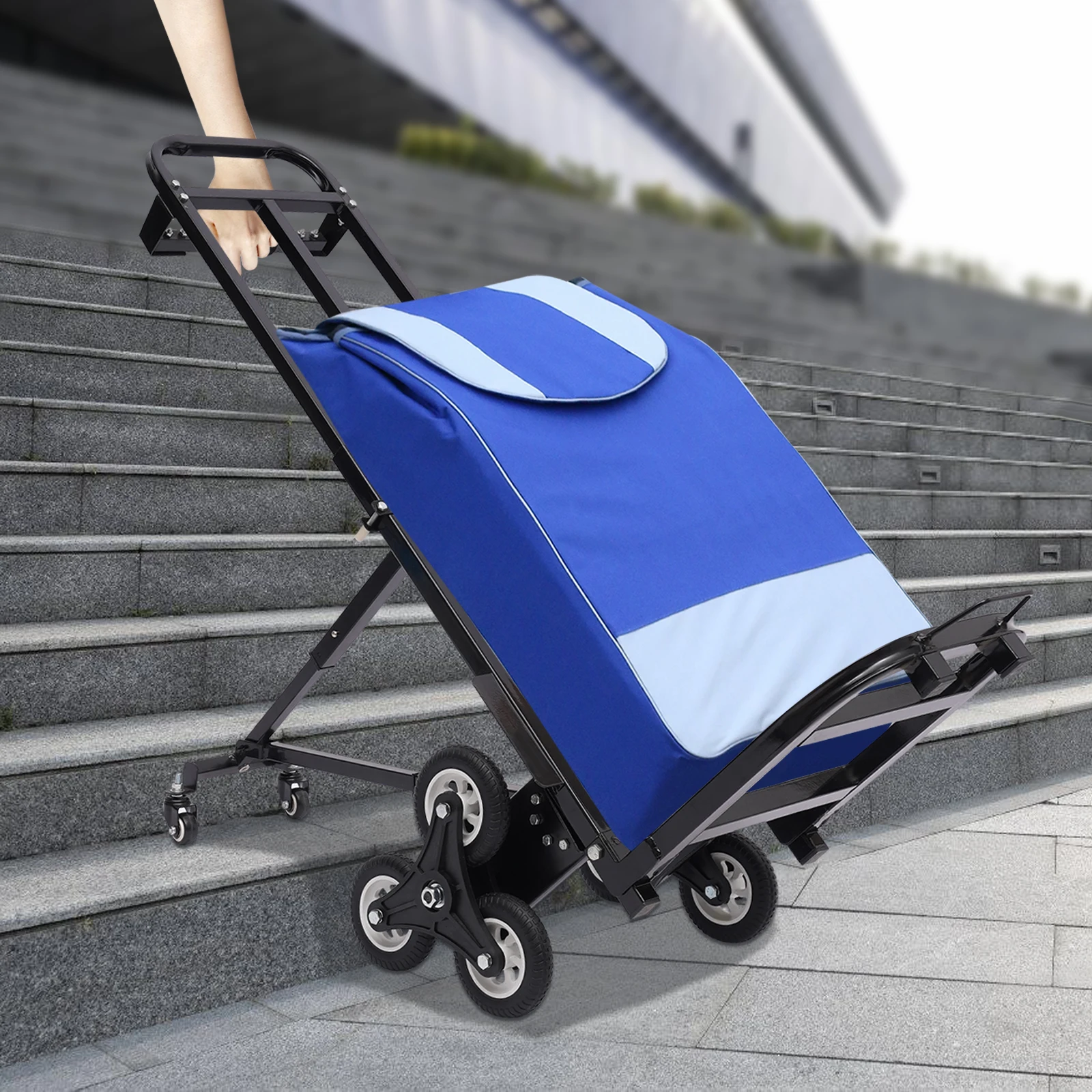 Heavy Duty 460LB Stair Climbing Cart, 8-Wheel Foldable Dolly with Adjustable Handles for Moving Furniture/Boxes Upstairs
Heavy Duty 460LB Stair Climbing Cart, 8-Wheel Foldable Dolly with Adjustable Handles for Moving Furniture/Boxes Upstairs