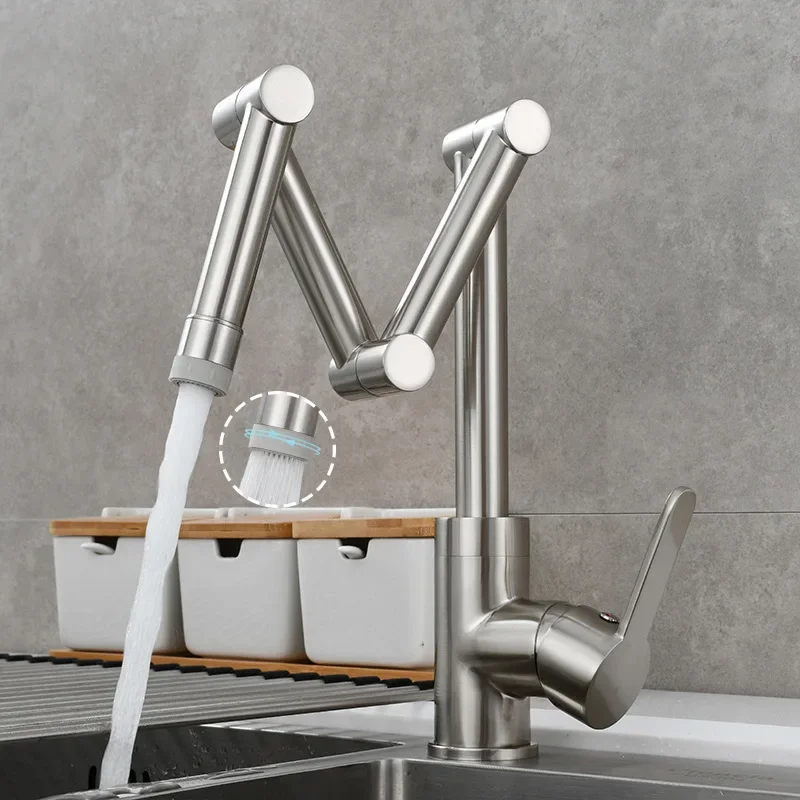 Brass Nickel Folding Kitchen Sink Faucet Retractable Rotary Hot And Cold Mixed Water Faucet Deck Mounted Wash Basin Sink Tap
Brass Nickel Folding Kitchen Sink Faucet Retractable Rotary Hot And Cold Mixed Water Faucet Deck Mounted Wash Basin Sink Tap