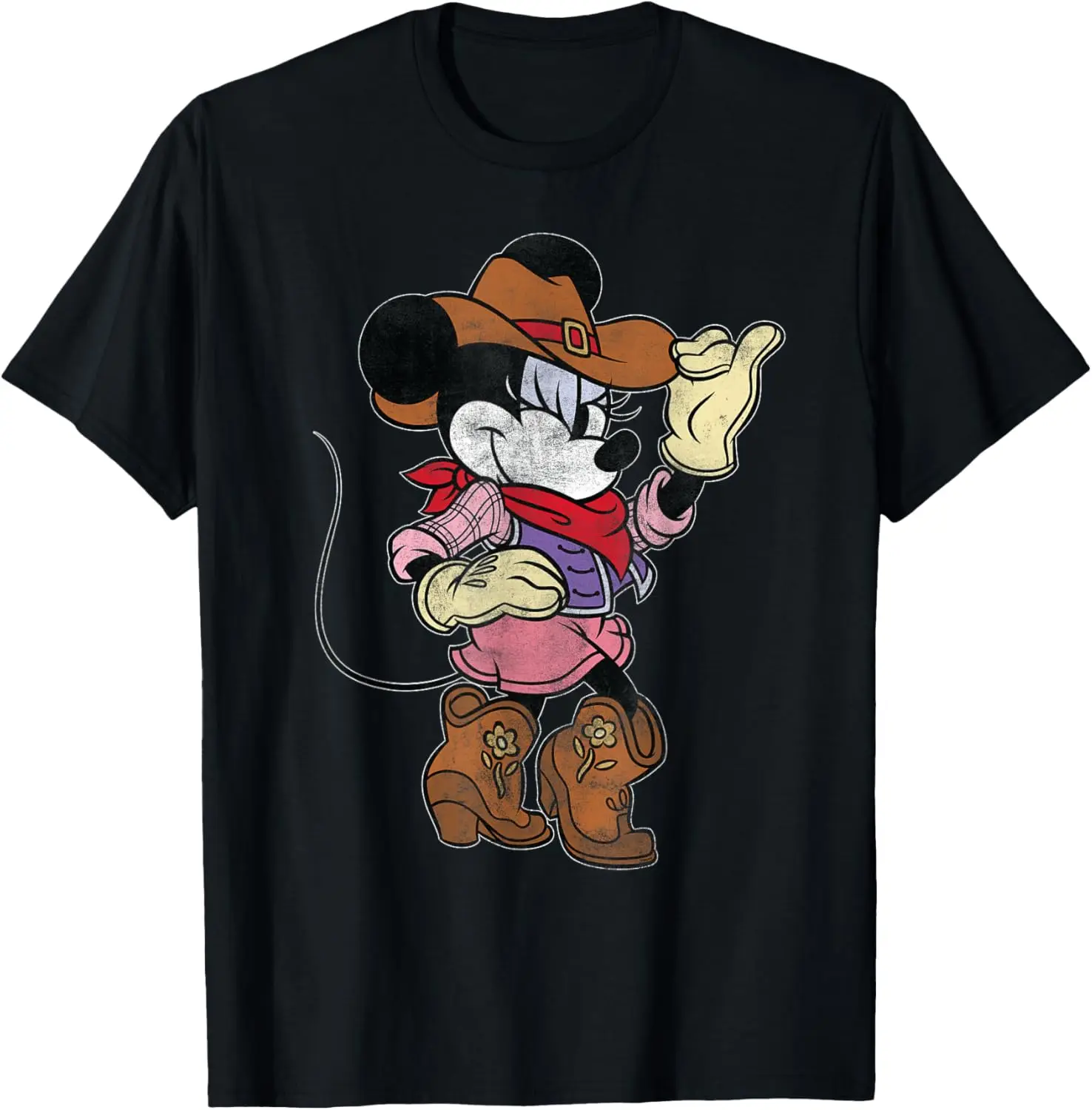 Minnie Mouse Cowgirl Costume Western Vintage Look T-Shirt Summer Short-Sleeved Breathable Sweat-Wicking Versatile Fashion
Minnie Mouse Cowgirl Costume Western Vintage Look T-Shirt Summer Short-Sleeved Breathable Sweat-Wicking Versatile Fashion