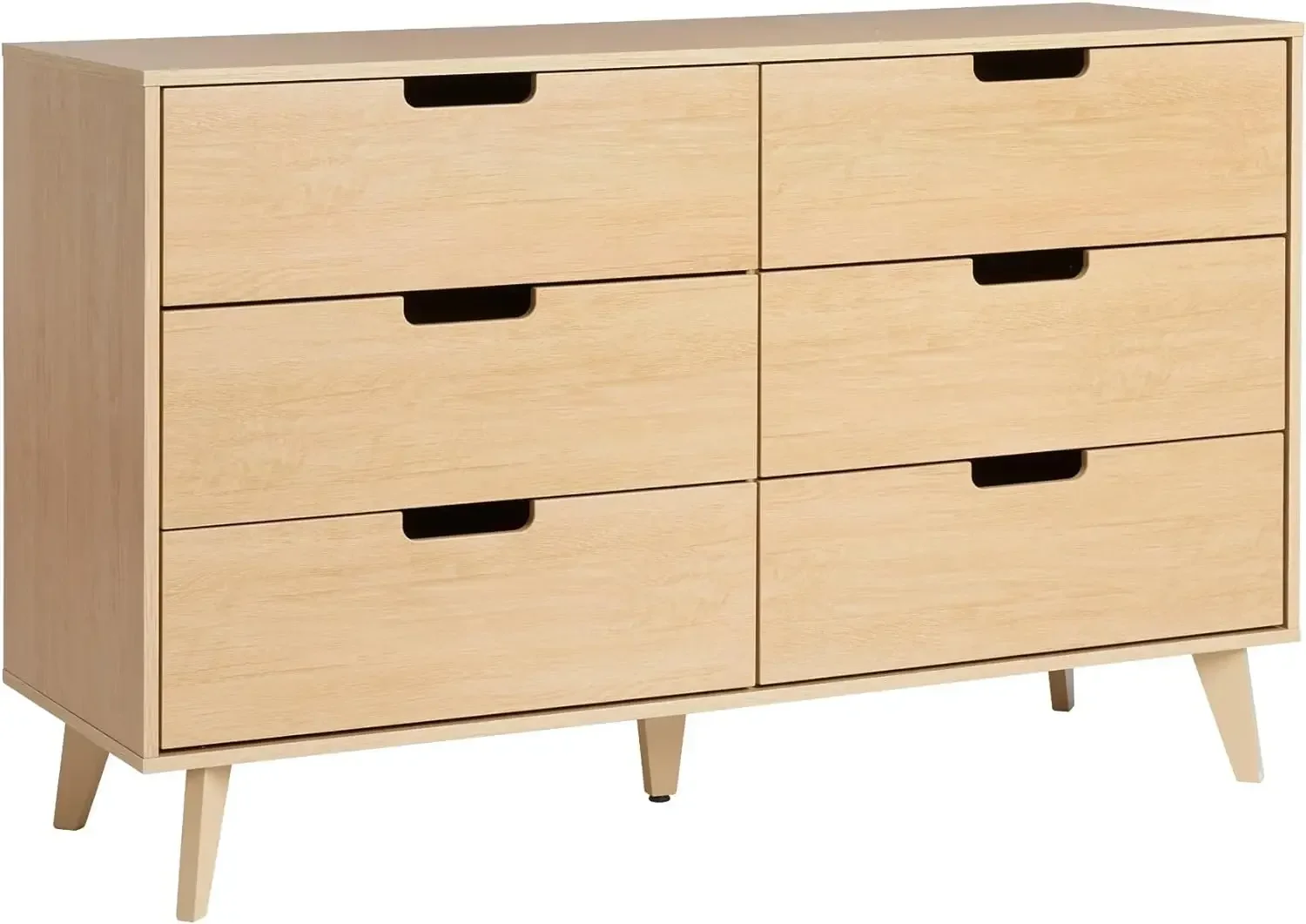 Walker Edison Modern 6 Drawer Dresser with Cut-Out Handles and Tapered Legs, 52 Inch, Riviera
Walker Edison Modern 6 Drawer Dresser with Cut-Out Handles and Tapered Legs, 52 Inch, Riviera
