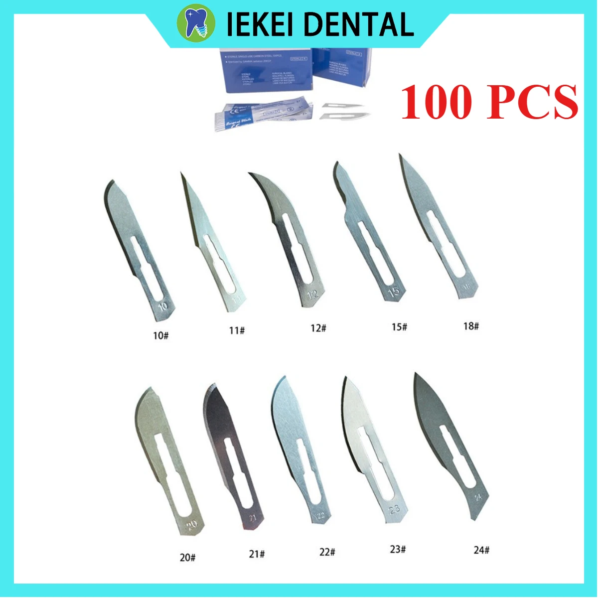 100 шт./кор. хирургический скальпель, стерилизованные лезвия, материал из углеродистой стали, размер 10 # /11 # /12 # /15 # /16 # /18 # /19 # /20 # /21 # /22 # /23 # /24 # Дополнительно
100 шт./кор. хирургический скальпель, стерилизованные лезвия, материал из углеродистой стали, размер 10 # /11 # /12 # /15 # /16 # /18 # /19 # /20 # /21 # /22 # /23 # /24 # Дополнительно