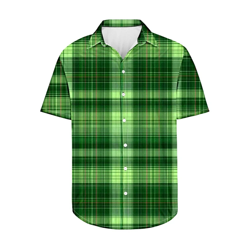 3D Print Men's Green Plaid Shirt Short Sleeve T-shirt Striped Graphic New Casual Social Casual Button Down Lapel Unisex Blouse
3D Print Men's Green Plaid Shirt Short Sleeve T-shirt Striped Graphic New Casual Social Casual Button Down Lapel Unisex Blouse