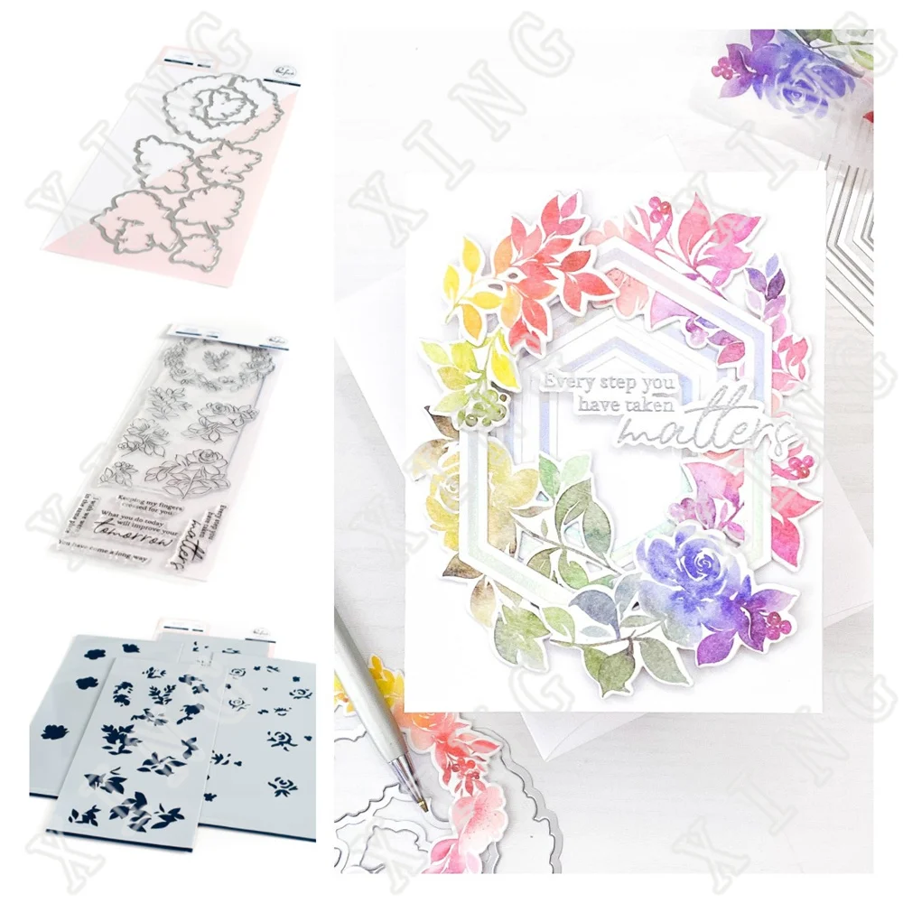 2022 New Rainbow Floral Washi Cutting Dies Clear Stamps Layering Stencils Diy Scrapbooking Card Paper Decoration Embossing Molds
2022 New Rainbow Floral Washi Cutting Dies Clear Stamps Layering Stencils Diy Scrapbooking Card Paper Decoration Embossing Molds