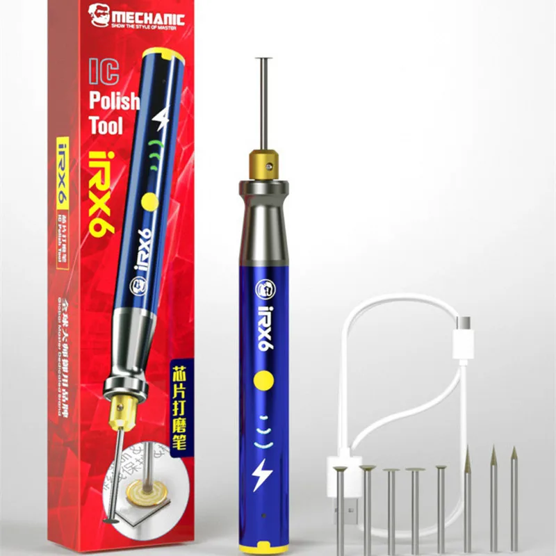 MECHANIC IRX6 Pro Многофункциональная электрическая шлифовальная ручка для обслуживания мобильного телефона IC чип гравировка шлифовальный инструмент для удаления клея
MECHANIC IRX6 Pro Многофункциональная электрическая шлифовальная ручка для обслуживания мобильного телефона IC чип гравировка шлифовальный инструмент для удаления клея
