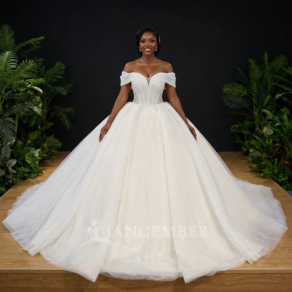 Luxurious Beaded Bridal Dresses 2026 Elegant Short Sleeve Wedding Dress Charming Floor-length Dress Customized Vestidos De Novia
Luxurious Beaded Bridal Dresses 2026 Elegant Short Sleeve Wedding Dress Charming Floor-length Dress Customized Vestidos De Novia
