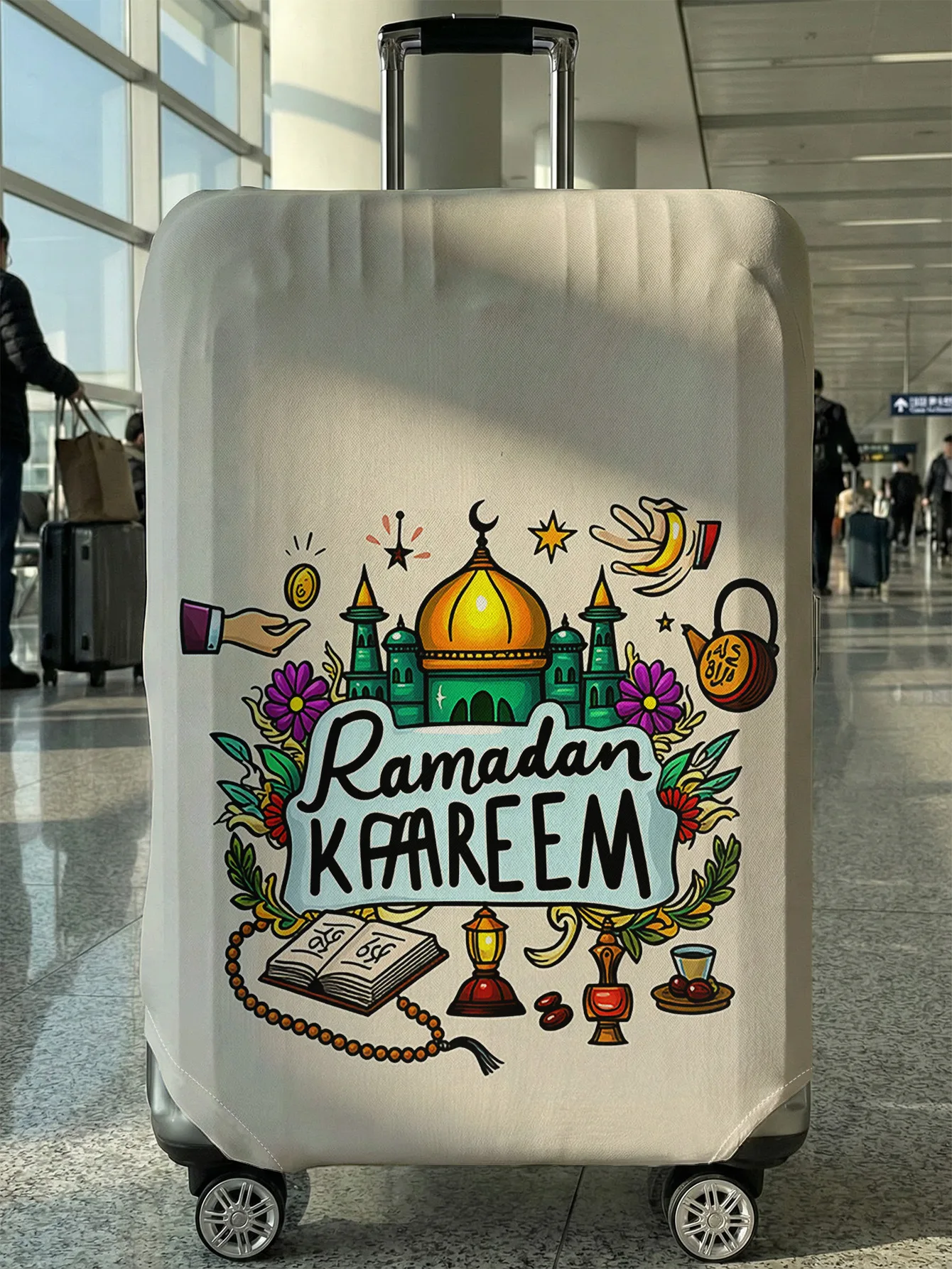 Чехол для багажа с мультяшным рисунком мечети «Рамадан Карим», подходит для чемоданов 18-32 дюймов, чехол-накладка на ручку чемодана, дорожные аксессуары
Чехол для багажа с мультяшным рисунком мечети «Рамадан Карим», подходит для чемоданов 18-32 дюймов, чехол-накладка на ручку чемодана, дорожные аксессуары