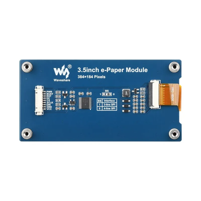SPI 3.5inch E-Paper Display Module 384x184 Resolution Red Yellow Black White E-Ink Screen for Arduino STM32 Raspberry Pi
SPI 3.5inch E-Paper Display Module 384x184 Resolution Red Yellow Black White E-Ink Screen for Arduino STM32 Raspberry Pi
