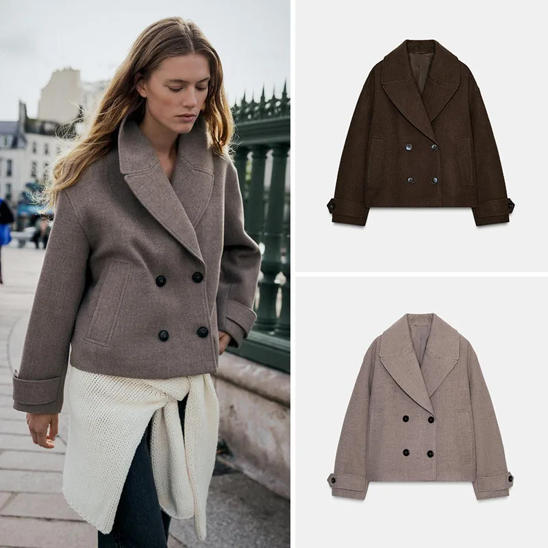 Fall New Arrival Women's Short Double-Breasted Jacket Coat French Style Standard Fit Long Sleeve Collar Other Material Outerwear
Fall New Arrival Women's Short Double-Breasted Jacket Coat French Style Standard Fit Long Sleeve Collar Other Material Outerwear