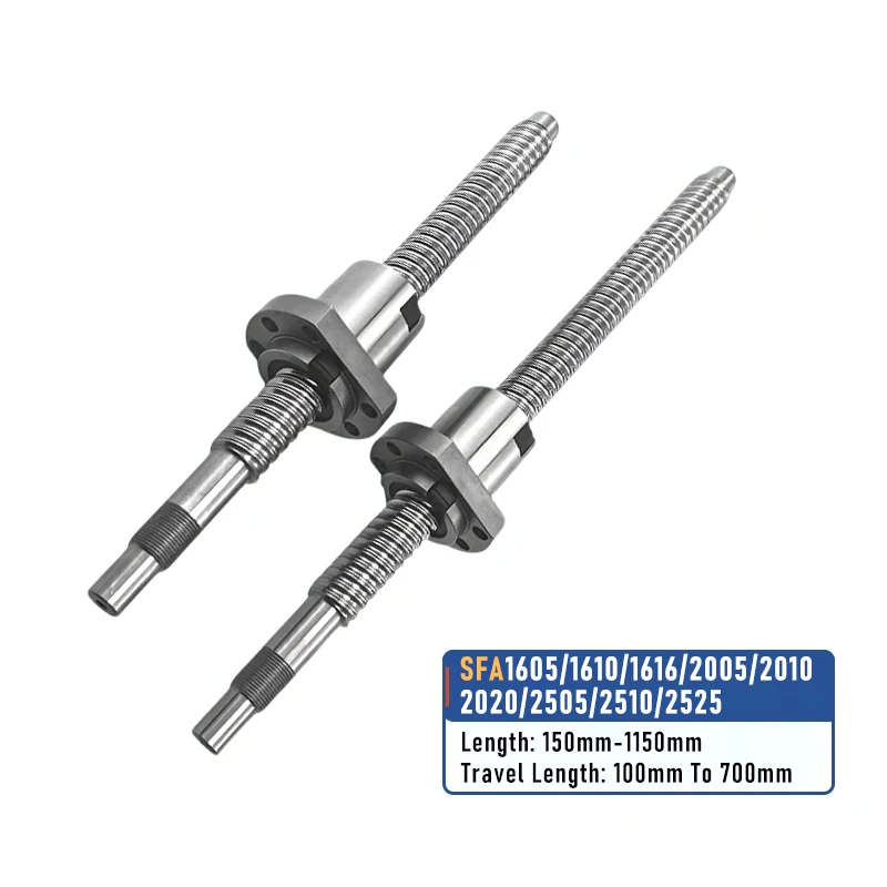 1PC SFA12/16/20/25 Series Ball Screw Length 150-1150mm with SFA Ball Nut+BK/BF15 End Machined For CNC Parts
1PC SFA12/16/20/25 Series Ball Screw Length 150-1150mm with SFA Ball Nut+BK/BF15 End Machined For CNC Parts