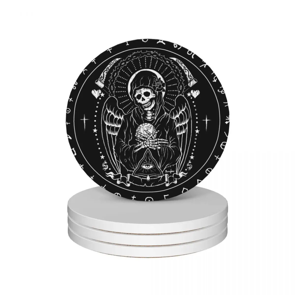 Holy Death Santa Muerte Ceramic Coasters (Set of 4) flower coffee bulk Coasters
Holy Death Santa Muerte Ceramic Coasters (Set of 4) flower coffee bulk Coasters