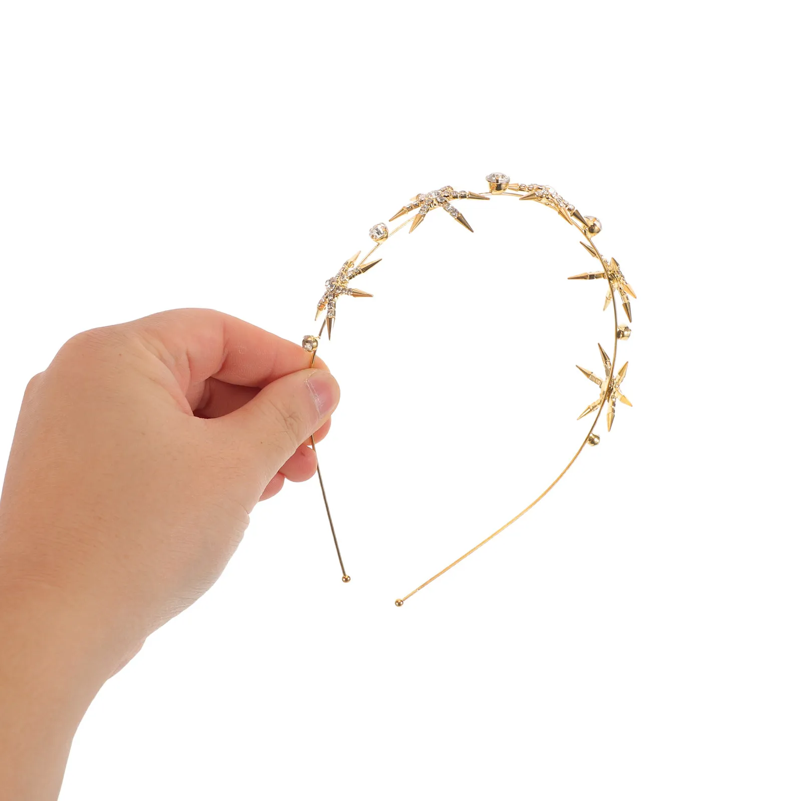 Golden Star Bridal Headpiece Rhinestone Wedding Hairband for Bride Elegant Five-Pointed Star Hair Clip Formal Wedding Headdress
Golden Star Bridal Headpiece Rhinestone Wedding Hairband for Bride Elegant Five-Pointed Star Hair Clip Formal Wedding Headdress