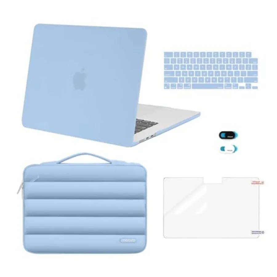 Compatible with MacBook Air 15 inch Case M5 2026 M4 2025 M3 2024 M2 2023 A3448 A3241 A3114 A2941, Plastic Hard Shell CaseandPuf
Compatible with MacBook Air 15 inch Case M5 2026 M4 2025 M3 2024 M2 2023 A3448 A3241 A3114 A2941, Plastic Hard Shell CaseandPuf
