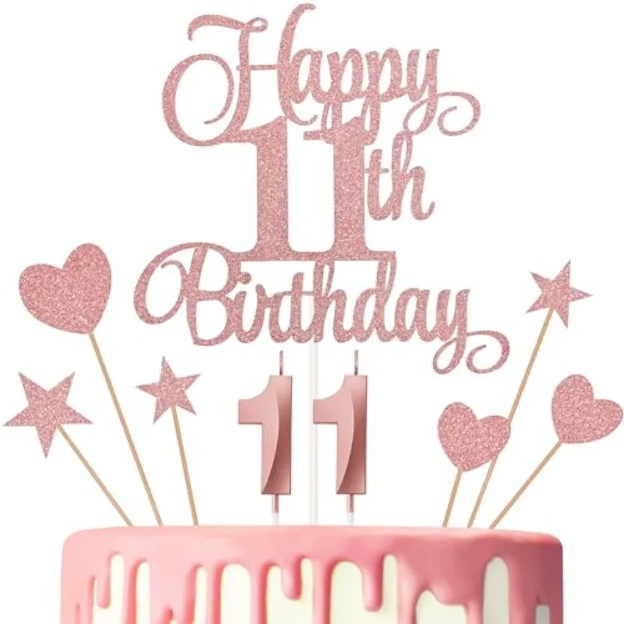 11th Birthday Cake Decorations, 11th Birthday Candles Cake Numeral Candles and Glitter Happy 11th Birthday Cake Toppers Set for
11th Birthday Cake Decorations, 11th Birthday Candles Cake Numeral Candles and Glitter Happy 11th Birthday Cake Toppers Set for