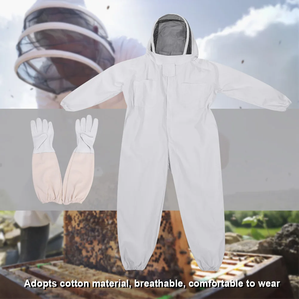 Professional Beekeeping Protective Suit Gloves Beekeeper Protect Equipment Jumpsuit(XL)
Professional Beekeeping Protective Suit Gloves Beekeeper Protect Equipment Jumpsuit(XL)