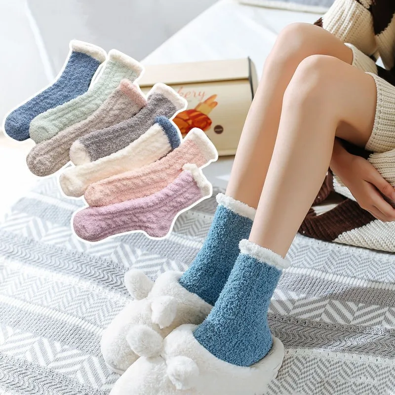 Autumn and Winter Women's Coral Velvet Socks Plush Thickened Solid Medium Tube Socks Sleep Socks Towel Socks EU 35-40
Autumn and Winter Women's Coral Velvet Socks Plush Thickened Solid Medium Tube Socks Sleep Socks Towel Socks EU 35-40