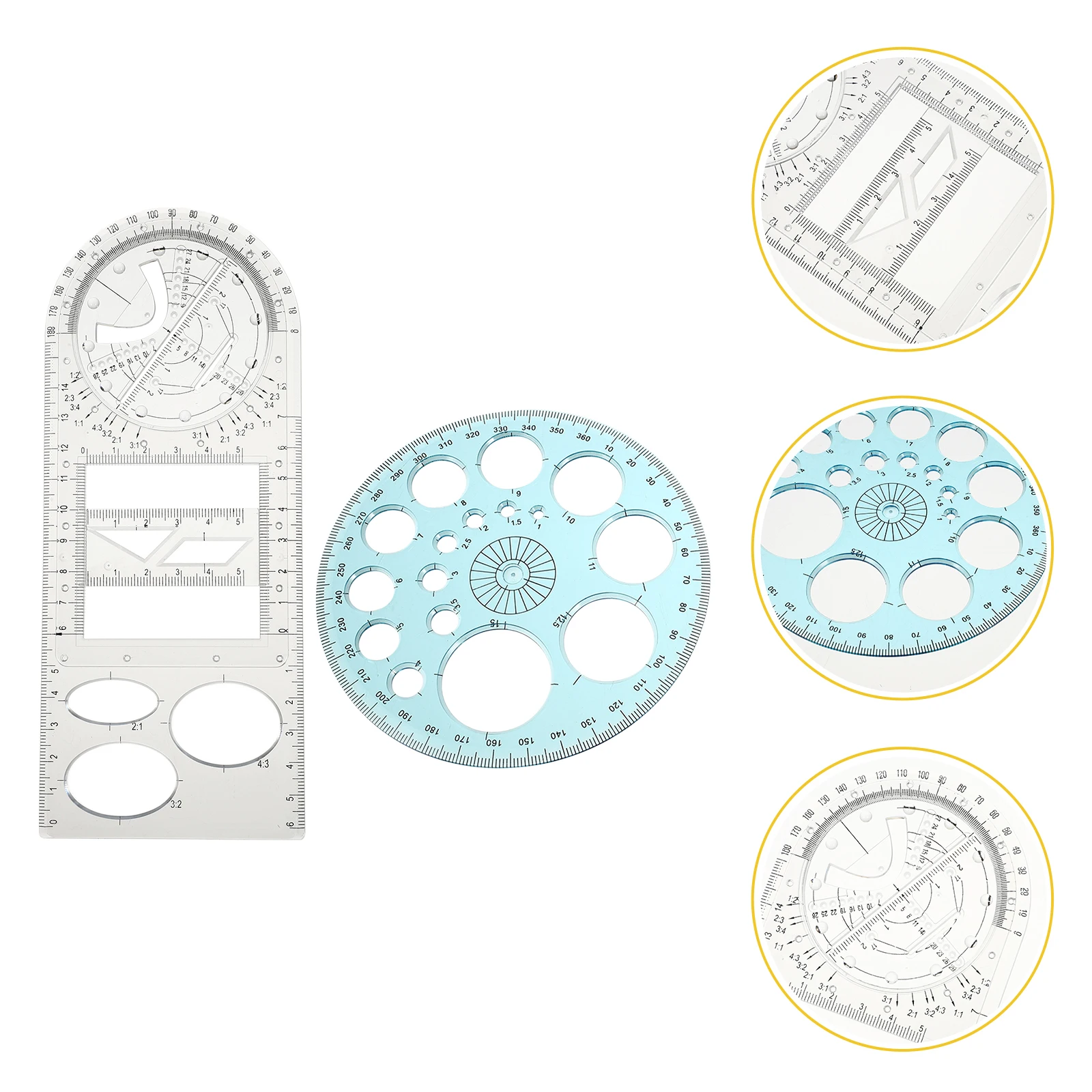 Drawing Ruler Set Geometric Tools Clear Scale Measuring Instruments for Students Artists Teachers Plastic Precision
Drawing Ruler Set Geometric Tools Clear Scale Measuring Instruments for Students Artists Teachers Plastic Precision