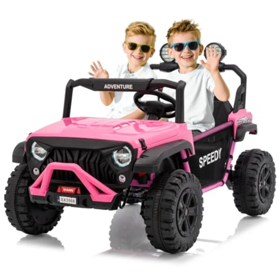 24V ride-on toy for outdoor use, steel frame, red, 4WD electric car with remote control, spring suspension, LED lights, dual st
24V ride-on toy for outdoor use, steel frame, red, 4WD electric car with remote control, spring suspension, LED lights, dual st