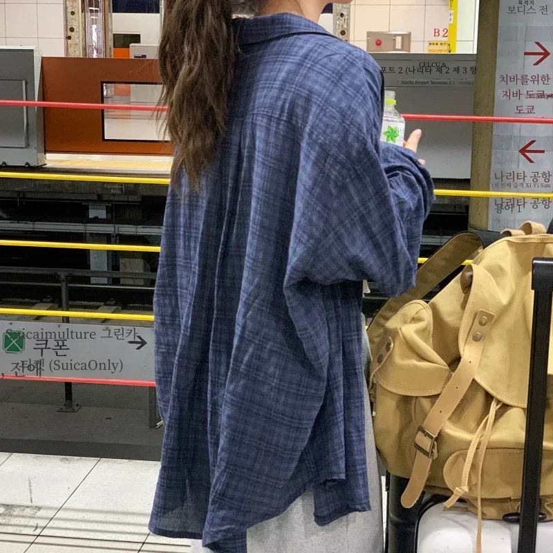 Korean fashion Tblouses Spring Women Clothes New Hair Retro Loose Long Sleeve Casual Shirt Mid-Length Preppy Plaid Pleat Shirt
Korean fashion Tblouses Spring Women Clothes New Hair Retro Loose Long Sleeve Casual Shirt Mid-Length Preppy Plaid Pleat Shirt
