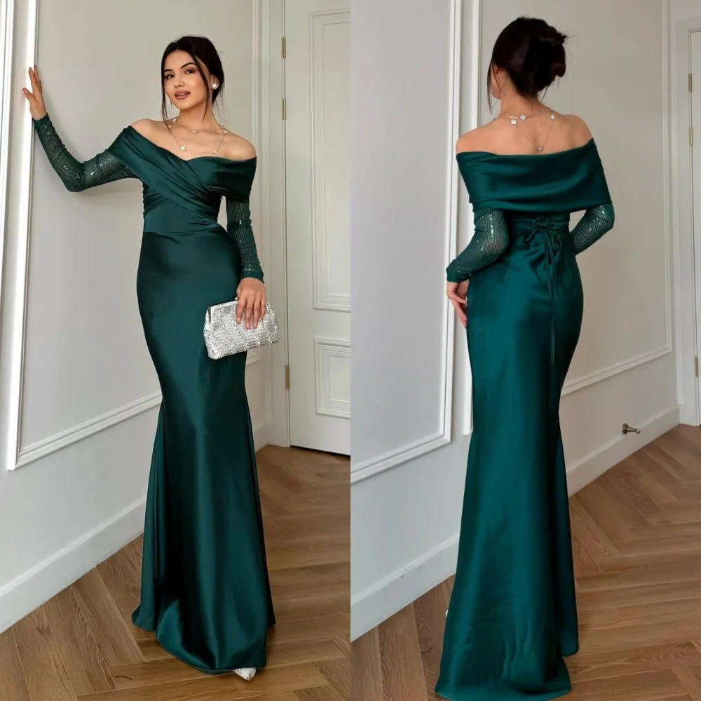 Customized Fashion Pleat Trumpet Off-the-shoulder Long Dresses Bespoke Occasion Chinese Style Pastrol
Customized Fashion Pleat Trumpet Off-the-shoulder Long Dresses Bespoke Occasion Chinese Style Pastrol