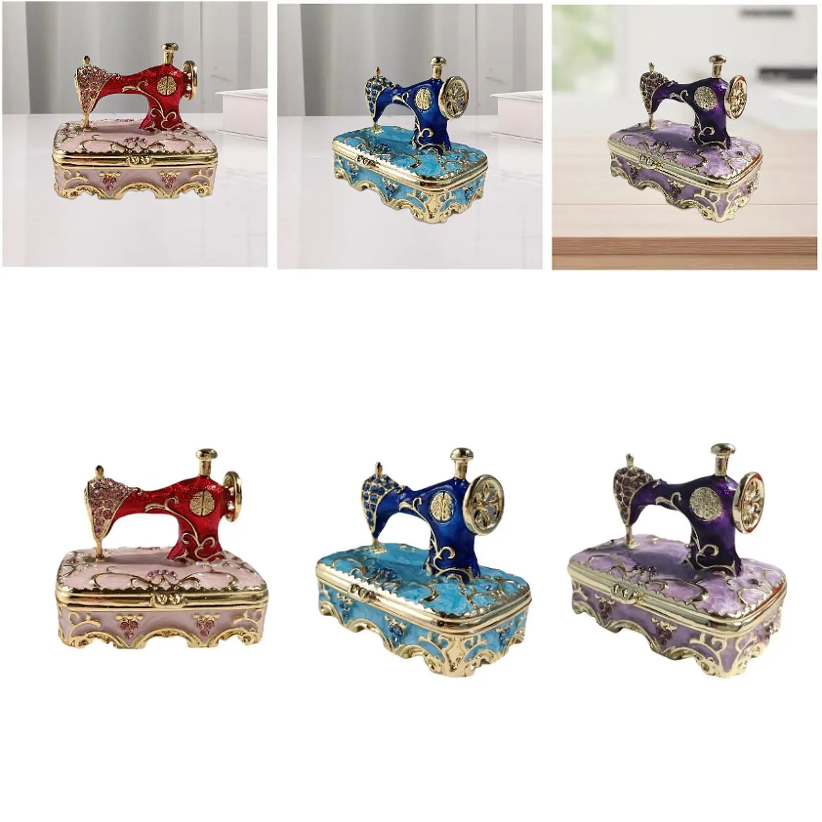Jewelry Organizer Friend Gift Adornment Keepsake Storage Alloy Treasure Chest Box for Bookshelf Living Room Bedroom Cabinet Ring
Jewelry Organizer Friend Gift Adornment Keepsake Storage Alloy Treasure Chest Box for Bookshelf Living Room Bedroom Cabinet Ring