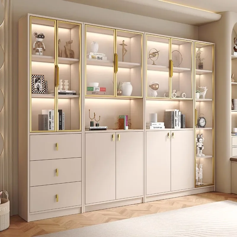 Modern simple bookcase with glass door dust-proof luxury living room display cabinet home locker bookshelf cream wind
Modern simple bookcase with glass door dust-proof luxury living room display cabinet home locker bookshelf cream wind
