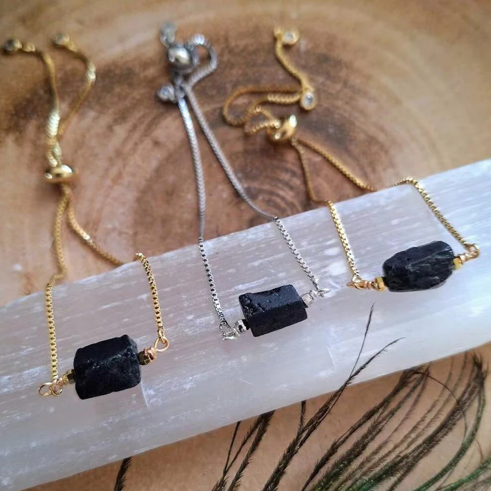 MG2126 New Raw Black Tourmaline Bracelet Fashion Womens Handmade Adjustable Minimalist Crystal Healing Jewelry 
MG2126 New Raw Black Tourmaline Bracelet Fashion Womens Handmade Adjustable Minimalist Crystal Healing Jewelry