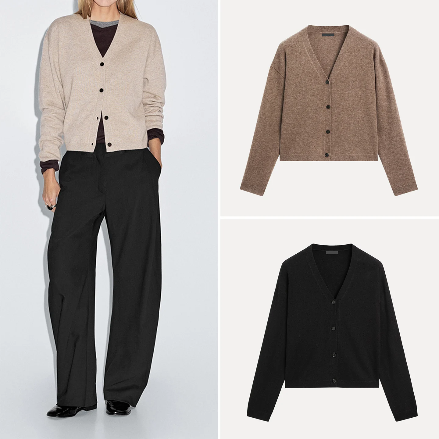 Повседневный вязаный кардиган с V-образным вырезом, осенняя коллекция 2025, новая женская модная модель свободного кроя с длинными рукавами на пуговицах
Повседневный вязаный кардиган с V-образным вырезом, осенняя коллекция 2025, новая женская модная модель свободного кроя с длинными рукавами на пуговицах