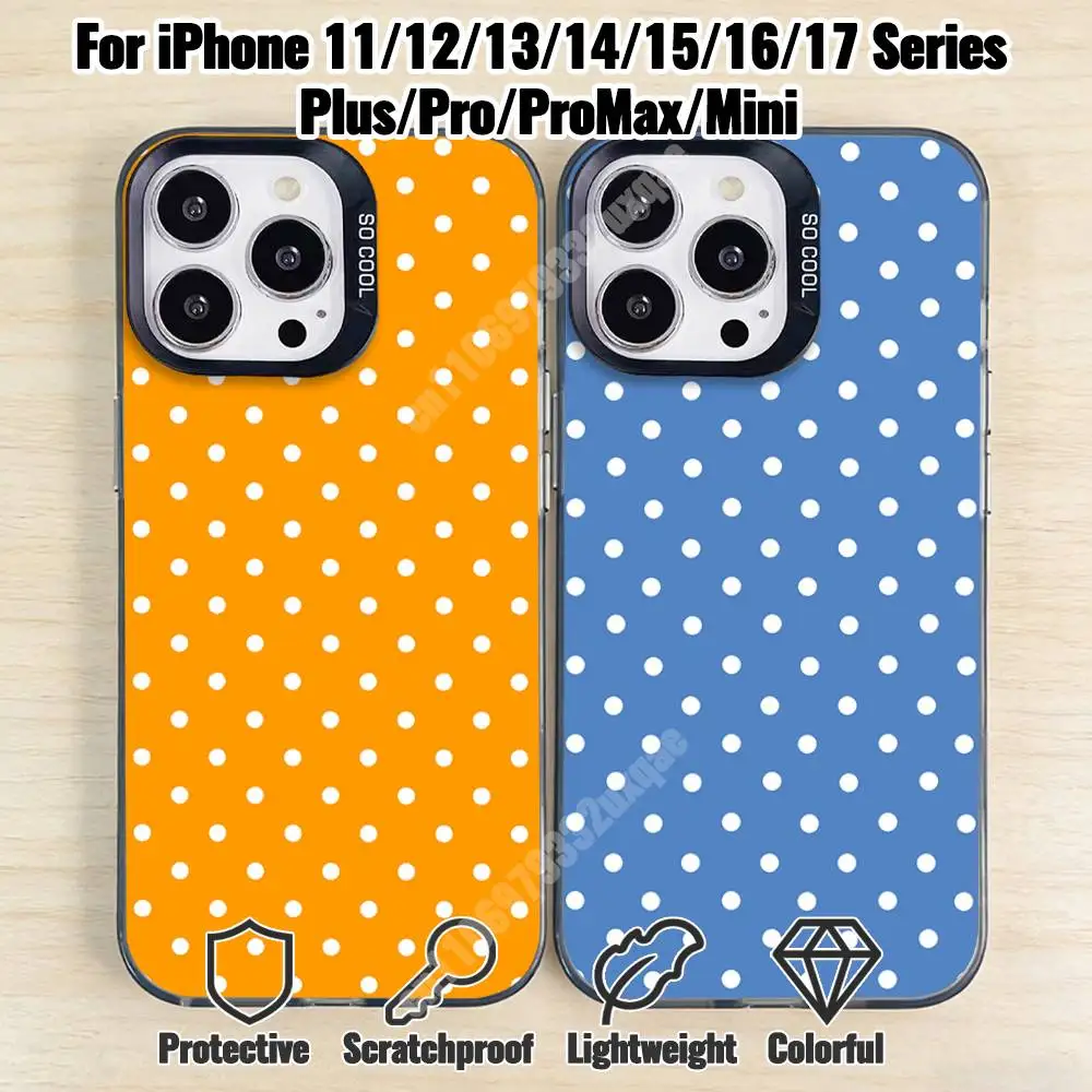 Polka Dot Pattern Phone Case for iPhone 17 16 15 14 13 12 11 Pro Plus Max Mini X XS Air Stylish Cover
Polka Dot Pattern Phone Case for iPhone 17 16 15 14 13 12 11 Pro Plus Max Mini X XS Air Stylish Cover