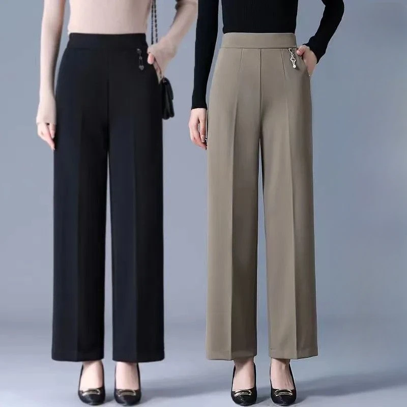 Women 2024 Spring Autumn New Middle-aged Loose Pants Female High Waist Straight Trousers Ladies Casual Wide-leg Pant Y700
Women 2024 Spring Autumn New Middle-aged Loose Pants Female High Waist Straight Trousers Ladies Casual Wide-leg Pant Y700