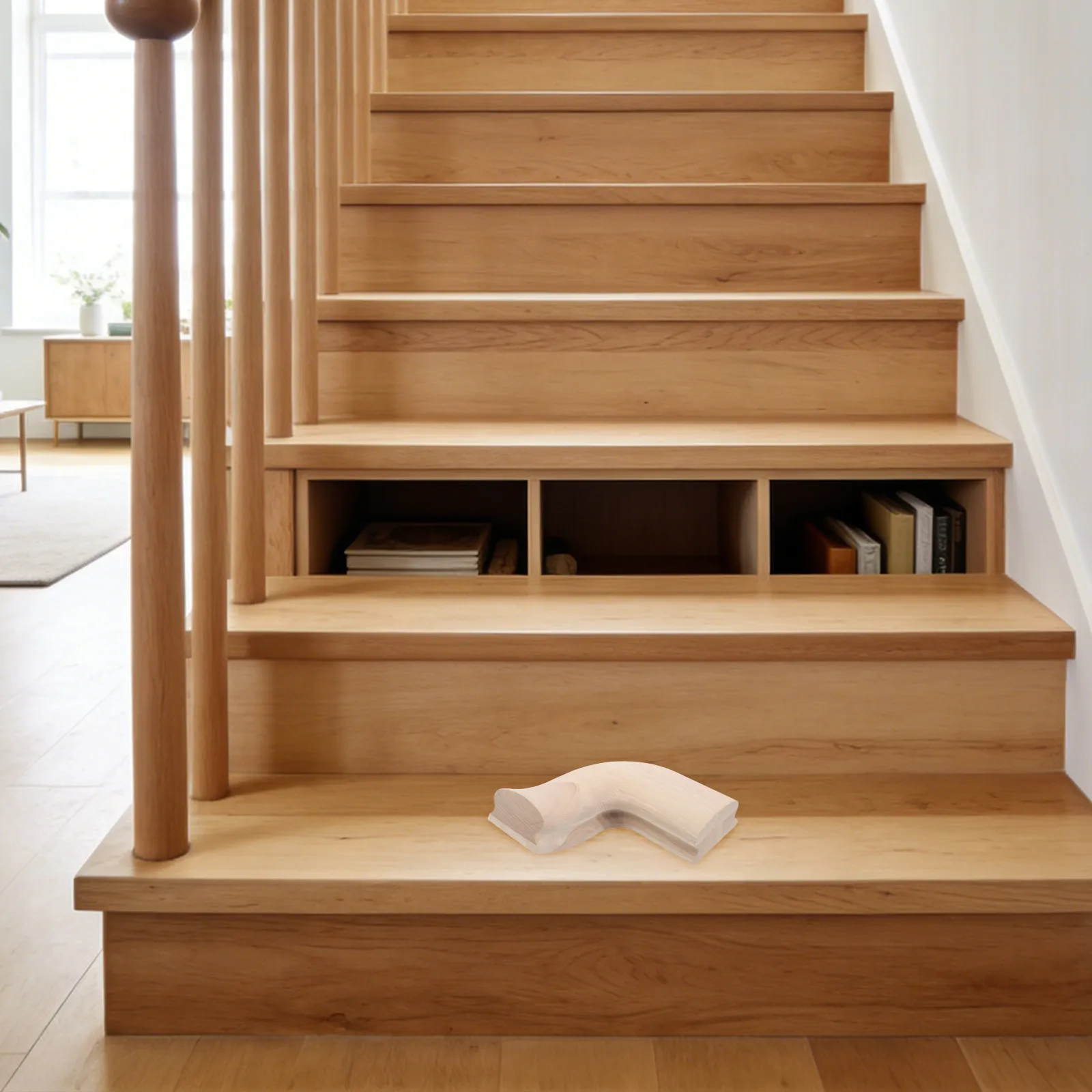 Solid Wood Stair Handrail Elbow Connector Rubber Wood Banister Corner Replacement Part DIY Stair Remodel Staircase Guardrail
Solid Wood Stair Handrail Elbow Connector Rubber Wood Banister Corner Replacement Part DIY Stair Remodel Staircase Guardrail