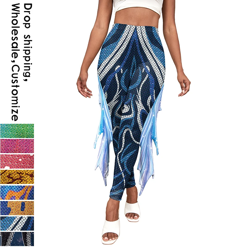 NADANBAO Woman Mermaid Leggings High Waist Fitness Tights Lady Blue Fish Scale Print Pants Elastic Streetwear Workout Bottom
NADANBAO Woman Mermaid Leggings High Waist Fitness Tights Lady Blue Fish Scale Print Pants Elastic Streetwear Workout Bottom