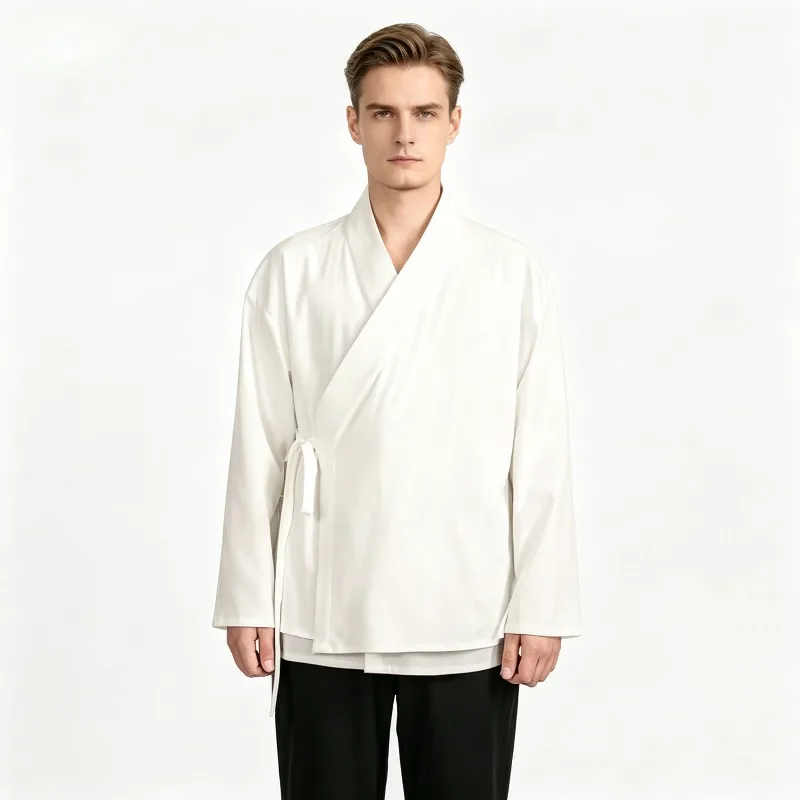Spring Tops Men Linen Shirt Jacket Mens Fake Two-Layer Shirt Vintage Chinese Style Long Sleeve Shirts Male Open Stitch Hanfu
Spring Tops Men Linen Shirt Jacket Mens Fake Two-Layer Shirt Vintage Chinese Style Long Sleeve Shirts Male Open Stitch Hanfu