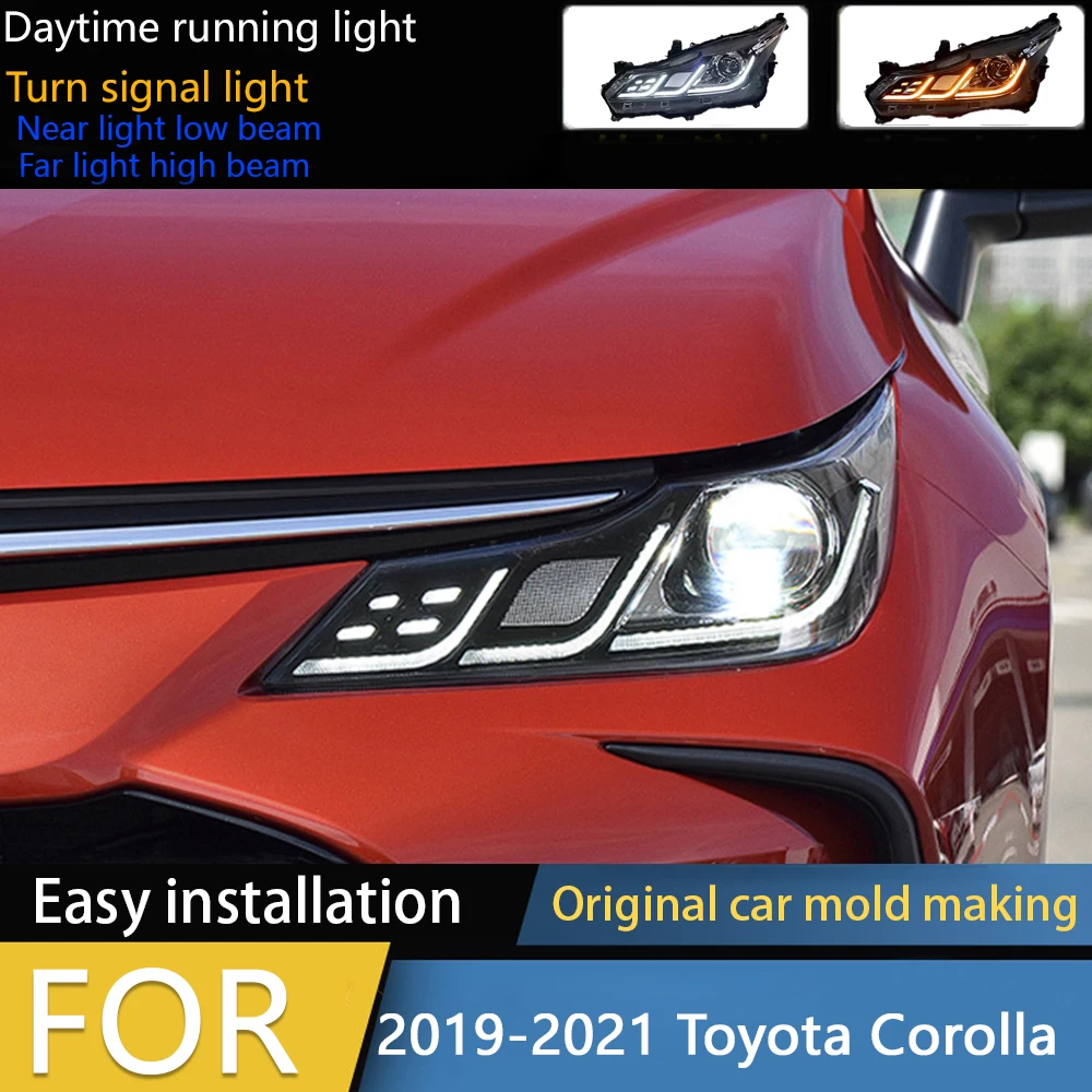 Car Styling for Toyota Corolla LED Headlight 2019-2021 Headlights Corolla DRL Turn Signal High Beam Angel auto Accessories
Car Styling for Toyota Corolla LED Headlight 2019-2021 Headlights Corolla DRL Turn Signal High Beam Angel auto Accessories