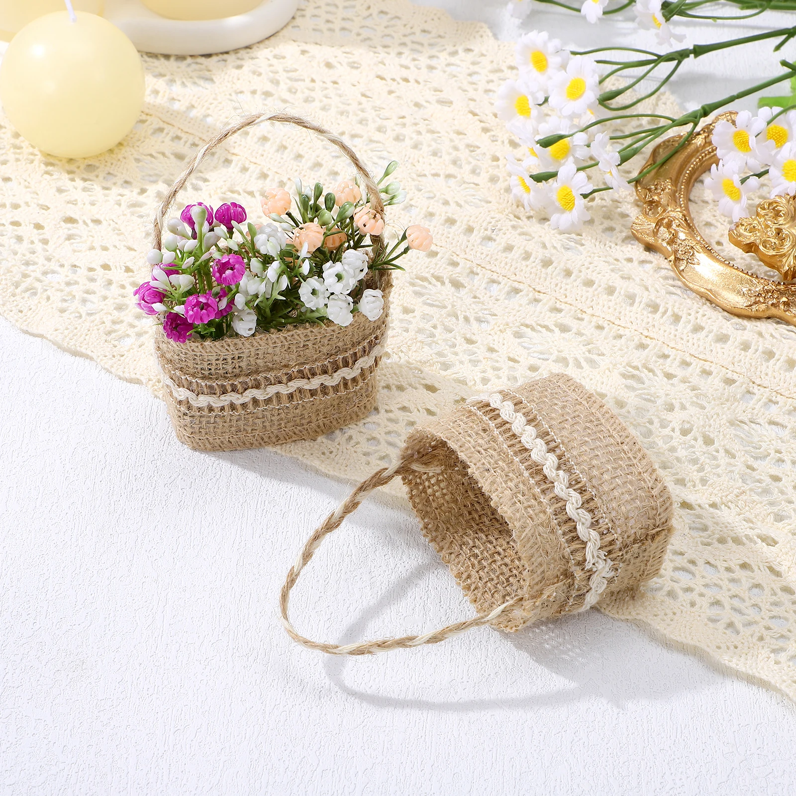 4pcs Linen Burlap Candy Bag Mini Rustic Wedding Decorations Flower Girl Basket Storage Elegant Romantic Gift
4pcs Linen Burlap Candy Bag Mini Rustic Wedding Decorations Flower Girl Basket Storage Elegant Romantic Gift