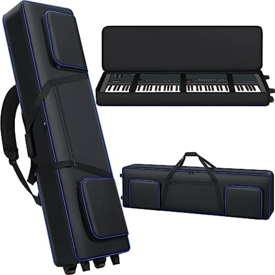 88 Key Keyboard Case with Wheels 53x14.5x7 inches Padded Travel Bag with 3 Pockets and Backpack Straps for 88 Key Keyboard Soft
88 Key Keyboard Case with Wheels 53x14.5x7 inches Padded Travel Bag with 3 Pockets and Backpack Straps for 88 Key Keyboard Soft