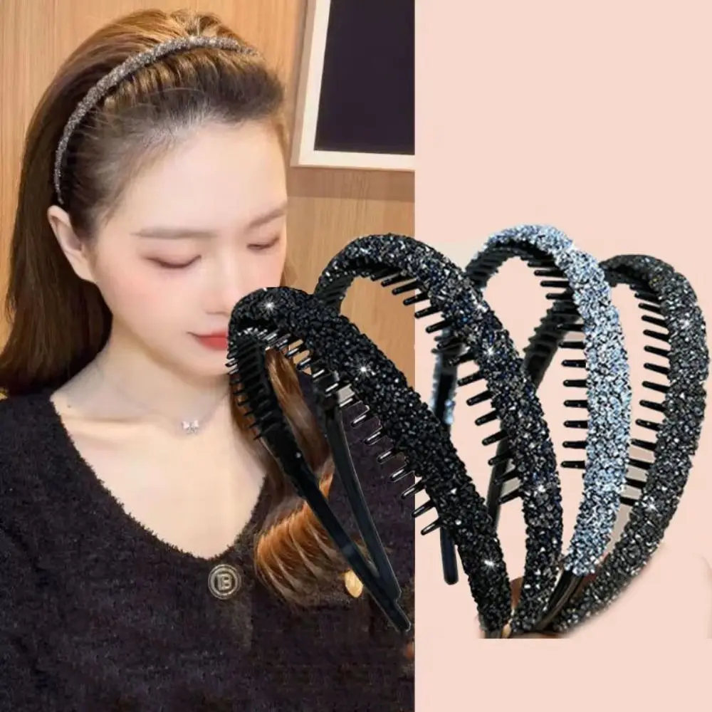 High Quality Rhinestone Rhinestone Hair Hoop Non-slip Hair Accessories Headwear with Teeth Hairband Women
High Quality Rhinestone Rhinestone Hair Hoop Non-slip Hair Accessories Headwear with Teeth Hairband Women